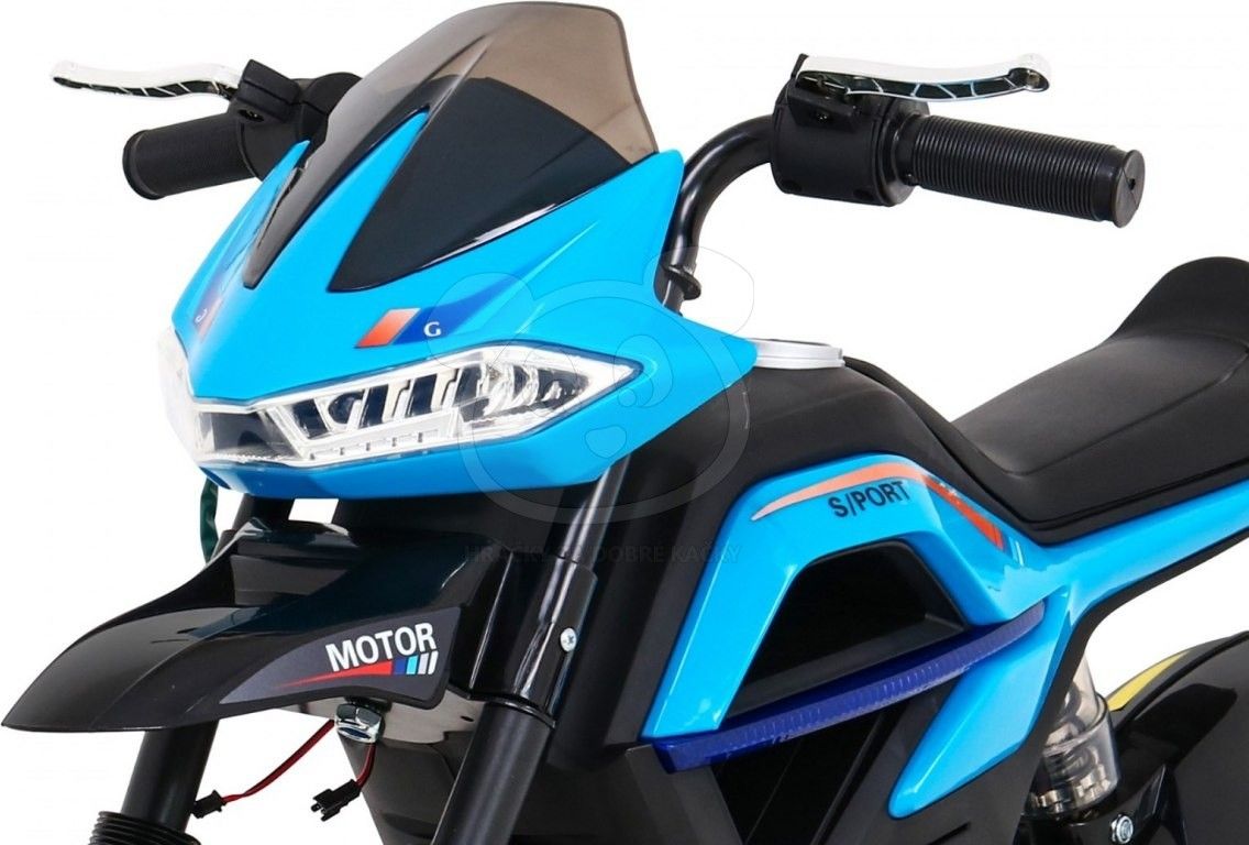 Dětská elektrická motorka Night Rider - červená - obrázek 11
