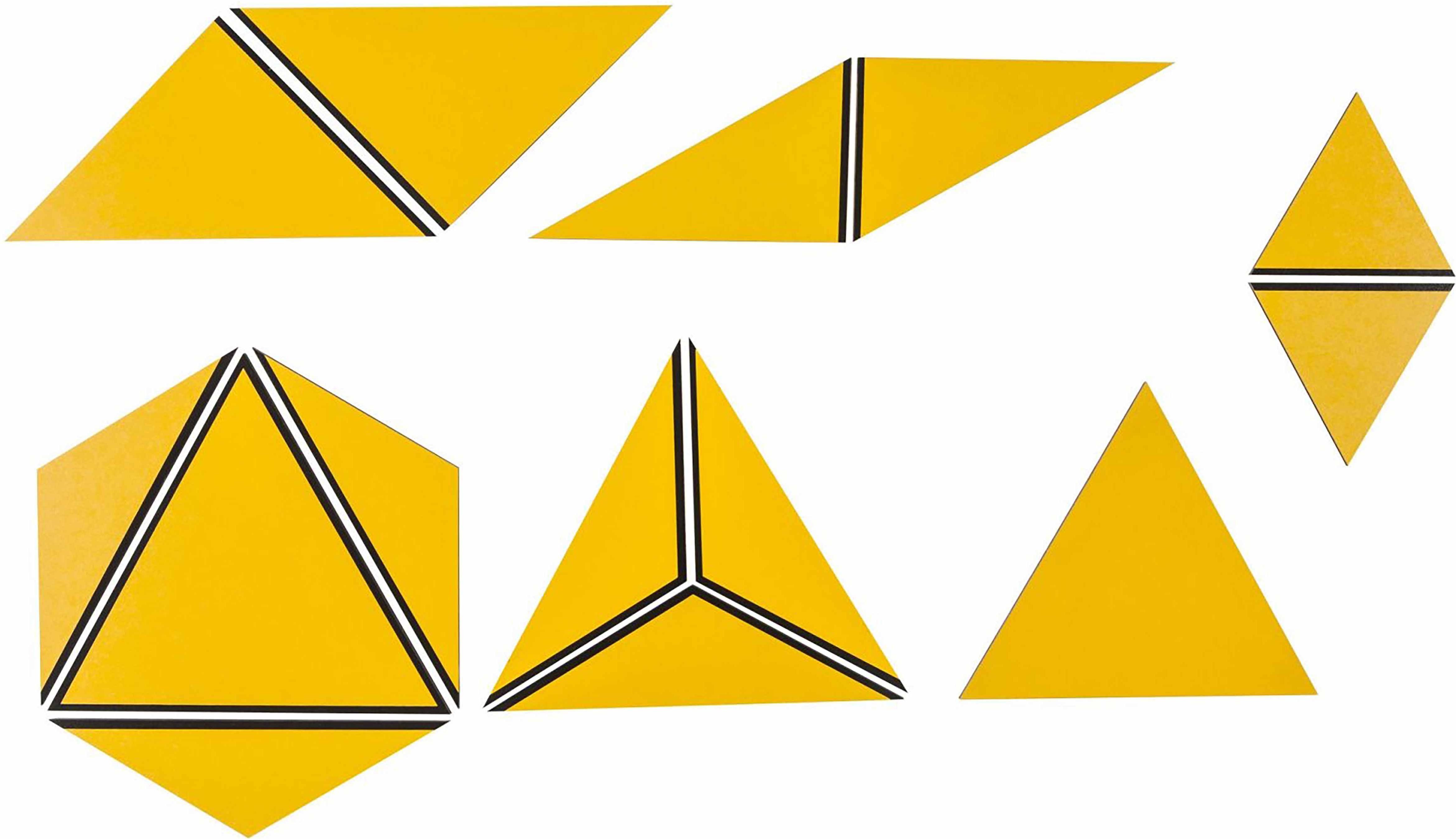 Nienhuis Montessori Set Of Yellow Constructive Triangles - obrázek 1