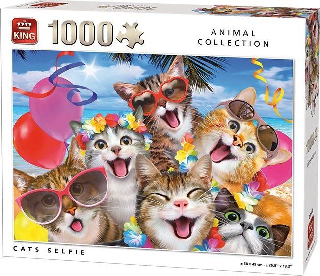 KING Puzzle Kočičí selfie 1000 dílků - obrázek 1