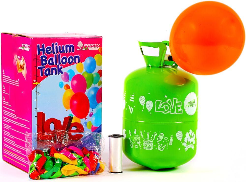 Aga4Kids Helium do balónků PARTY 50 MIX Green/Blue/Pink - obrázek 1