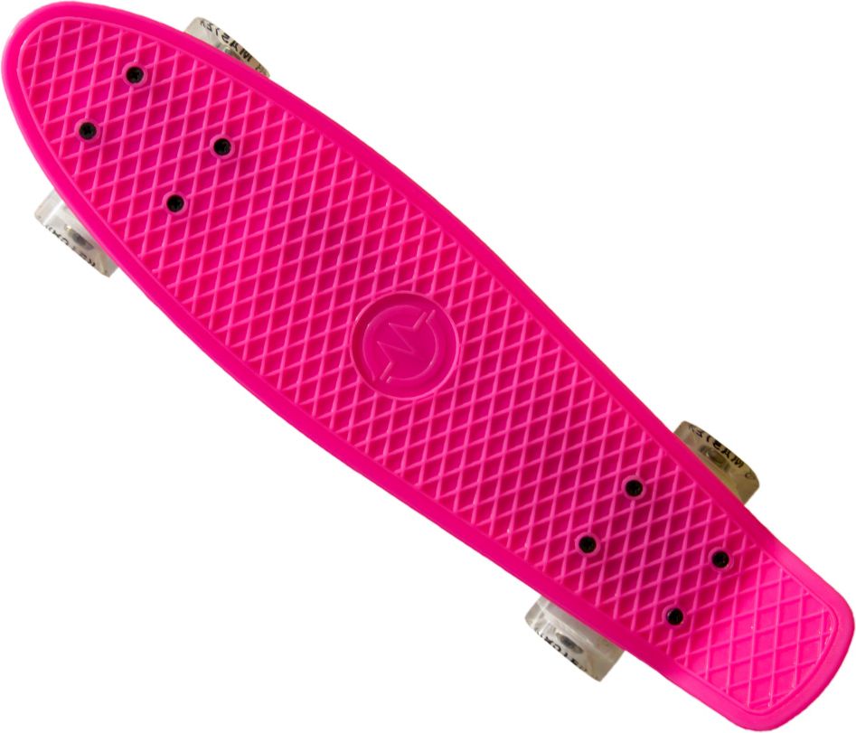 Plastik Penny Board MASTER 22" se svítícími kolečky - růžový - obrázek 1