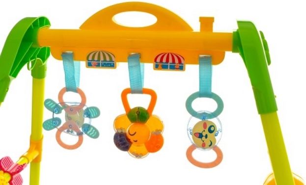 Hrazda pro děti plast s chrastítky v krabici 51x29x9cm 0m+ - obrázek 4