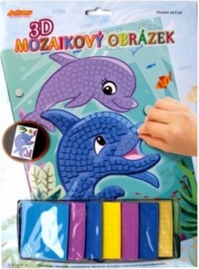 Mozaika 3D obrázek 21x29cm 3 druhy na kartě - obrázek 1