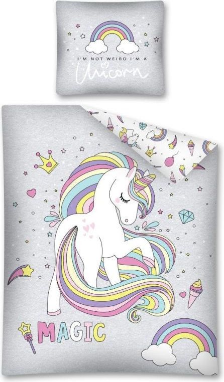 DETEXPOL Povlečení Jednorožec magic Bavlna 140/200, 70/80 cm - obrázek 1