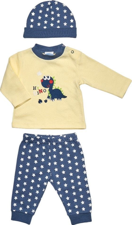 Just Too Cute chlapecký kojenecký set tričko, tepláčky a čepice – hvězdičky W0602 62 tmavě modrá - obrázek 1