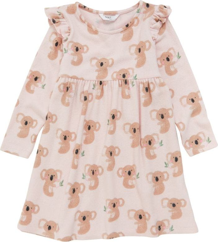 Marks & Spencer Pohodlné šaty s potiskem koaly (2-7 let) růžová 2-3 roky - obrázek 1