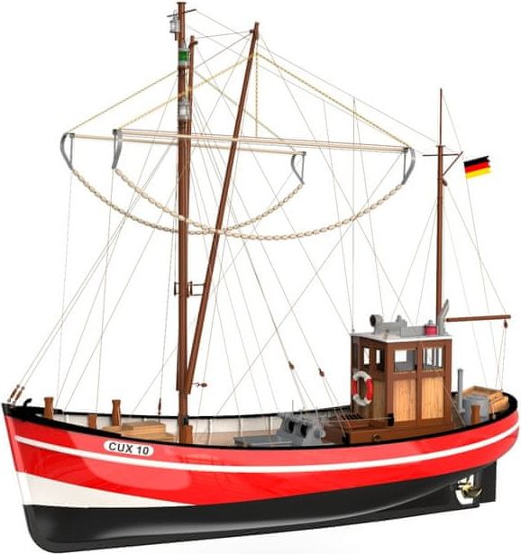 KY MODEL Model lodi CUX 10 rybářský kutr 1:50 kit - obrázek 1