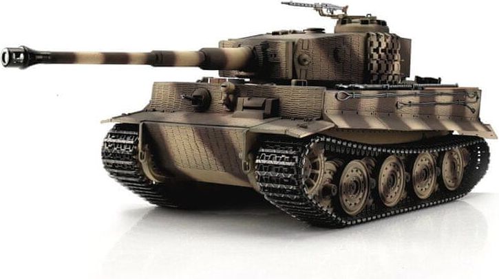 Torro RC tank PRO 1/16 RC Tiger I pozdní verze pouštní kamufláž - infra IR - kouř z hlavně - obrázek 1