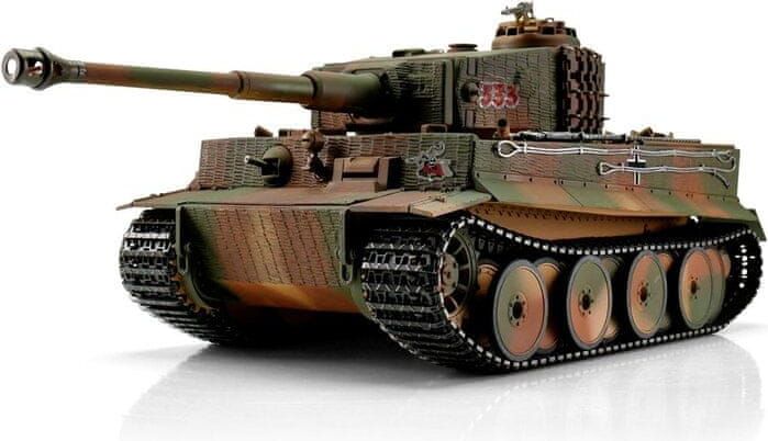 Torro RC tank PRO 1/16 RC Tiger I střední verze vícebarevná kamufláž - infra IR - Servo - obrázek 1