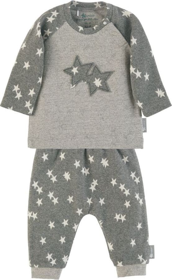 Sterntaler baby set uni tričko dl.rukáv + kalhoty šedý hvězdy 5672001 - obrázek 1
