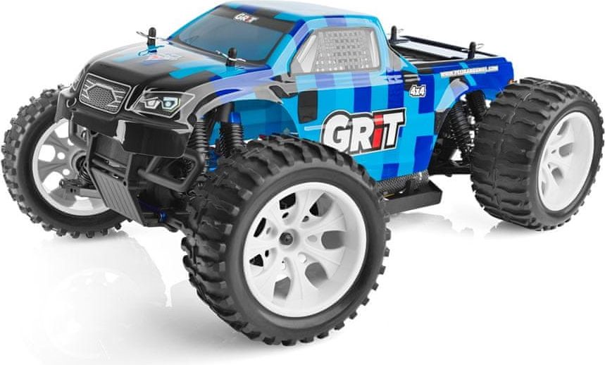 Himoto Auto na dálkové ovládání Monster EMXT GRIT 1:10 elektro RTR set 2,4 GHz (modré kostky) - obrázek 1