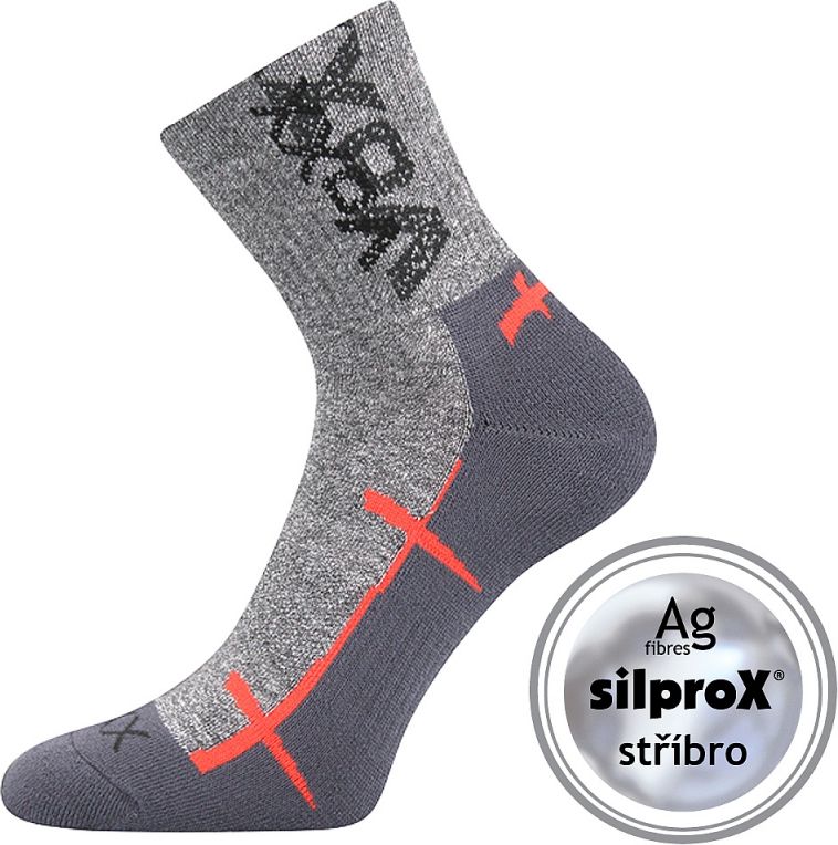 VOXX Walli světle šedá ponožky se zesíleným chodidlem (39-42 (26-28cm)) - Fuski BOMA s.r.o. - obrázek 1