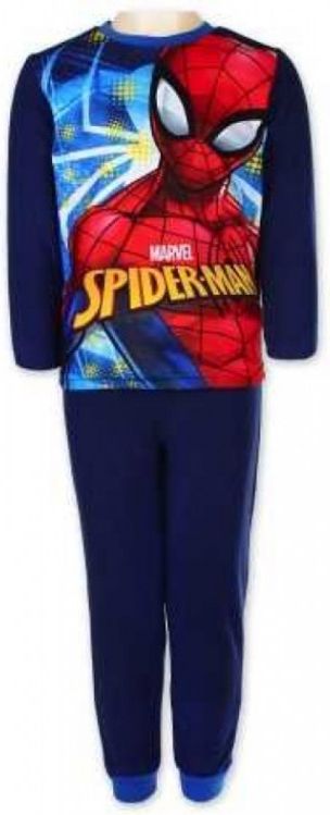 Setino - Chlapecké zimní fleecové pyžamo Spiderman Marvel - tm. modré 128 - obrázek 1