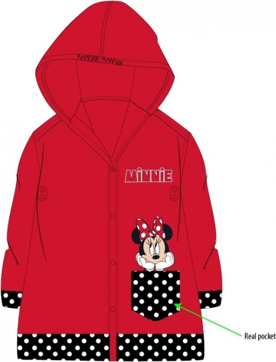 E plus M - Dívčí pláštěnka myška Minnie Mouse - Disney - červená 98 - 104 - obrázek 1