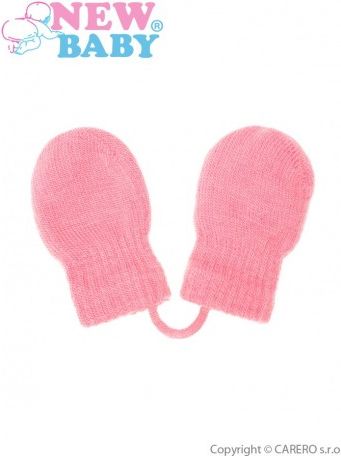 Dětské zimní rukavičky New Baby světle růžové, Růžová, 56 (0-3m) - obrázek 1