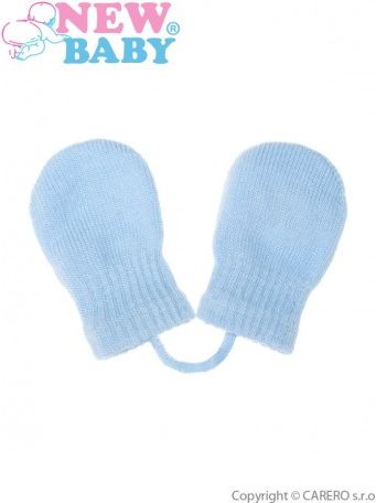 Dětské zimní rukavičky New Baby světle modré, Modrá, 56 (0-3m) - obrázek 1