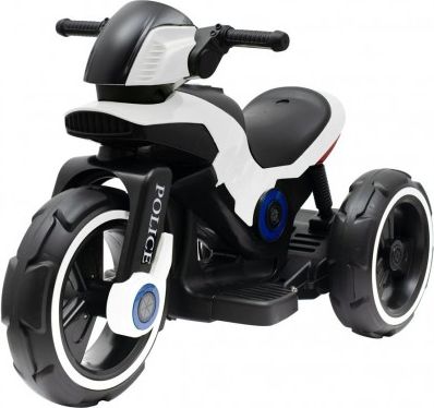 Dětská elektrická motorka Baby Mix POLICE bílá, Bílá - obrázek 1