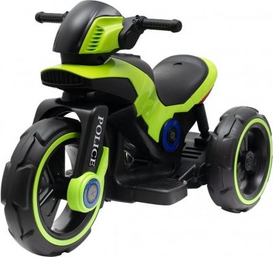 Dětská elektrická motorka Baby Mix POLICE zelená, Zelená - obrázek 1