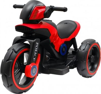 Dětská elektrická motorka Baby Mix POLICE červená, Červená - obrázek 1
