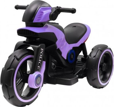Dětská elektrická motorka Baby Mix POLICE fialová, Fialová - obrázek 1