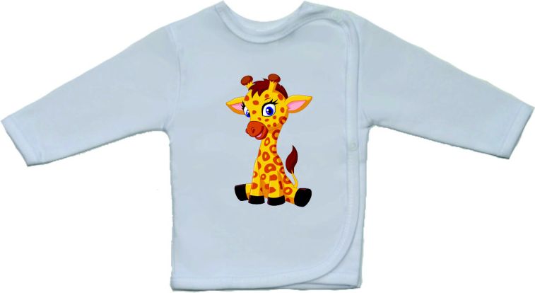 Košilka pro novorozence Gama větší roztomilá žlutá žirafa velikost 52 - obrázek 1